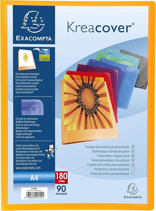 Actual product image Exacompta Kreacover Semi-Rigid Opaque PP Display Book (A4, 8x)