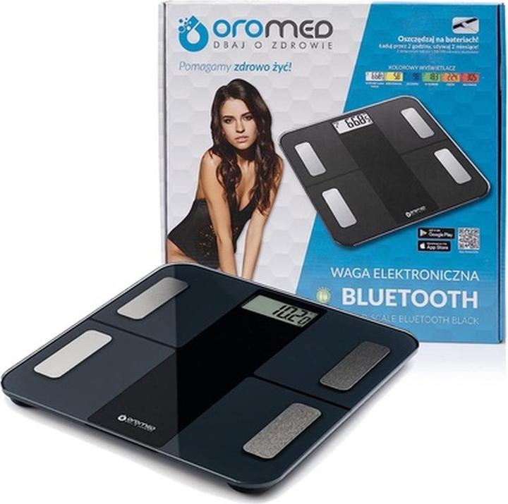 Actual product image Oromed ORO-SCALE BLUETOOTH Square Electronic Personal Scale (180 kg)