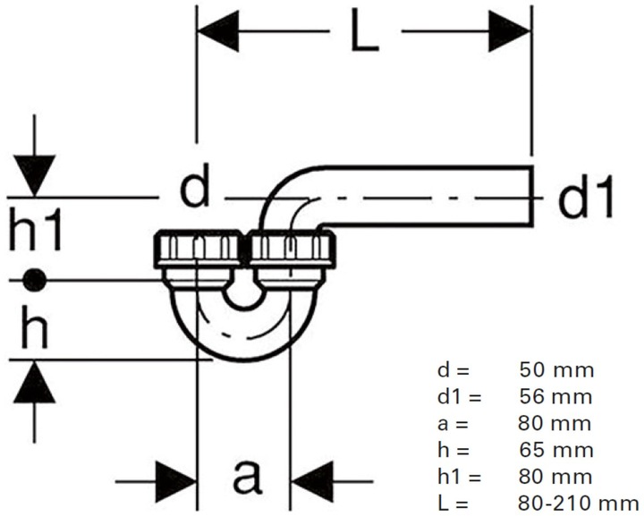 Image du produit Geberit 152.043.16.2 (Siphon tube)