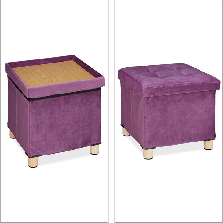 Actual product image Relaxdays Velvet stool