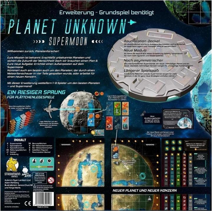 Actual product image Strohmann Games Planet Unknown - Supermoon ( Expansion ) (German, 1 - 6 Players)