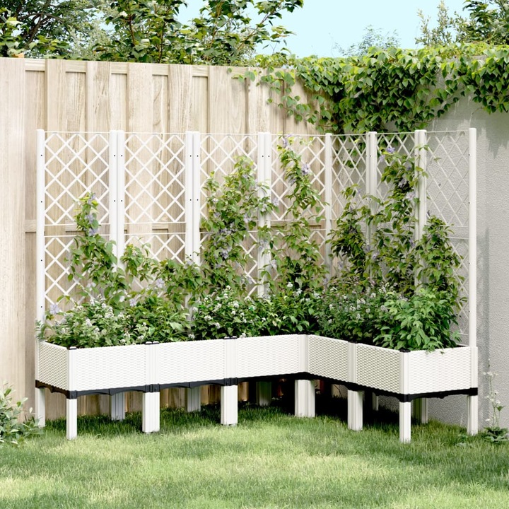 Actual product image VidaXL Planter with trellis PP
