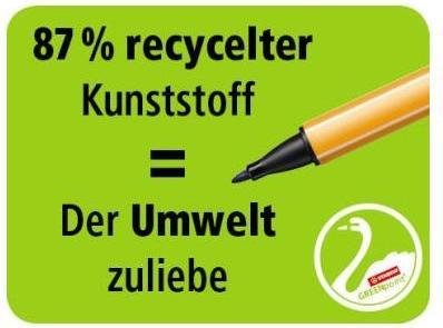 Produktbild STABILO GREENpoint umweltfreundlicher Filzschreiber (Blau, 1 x)