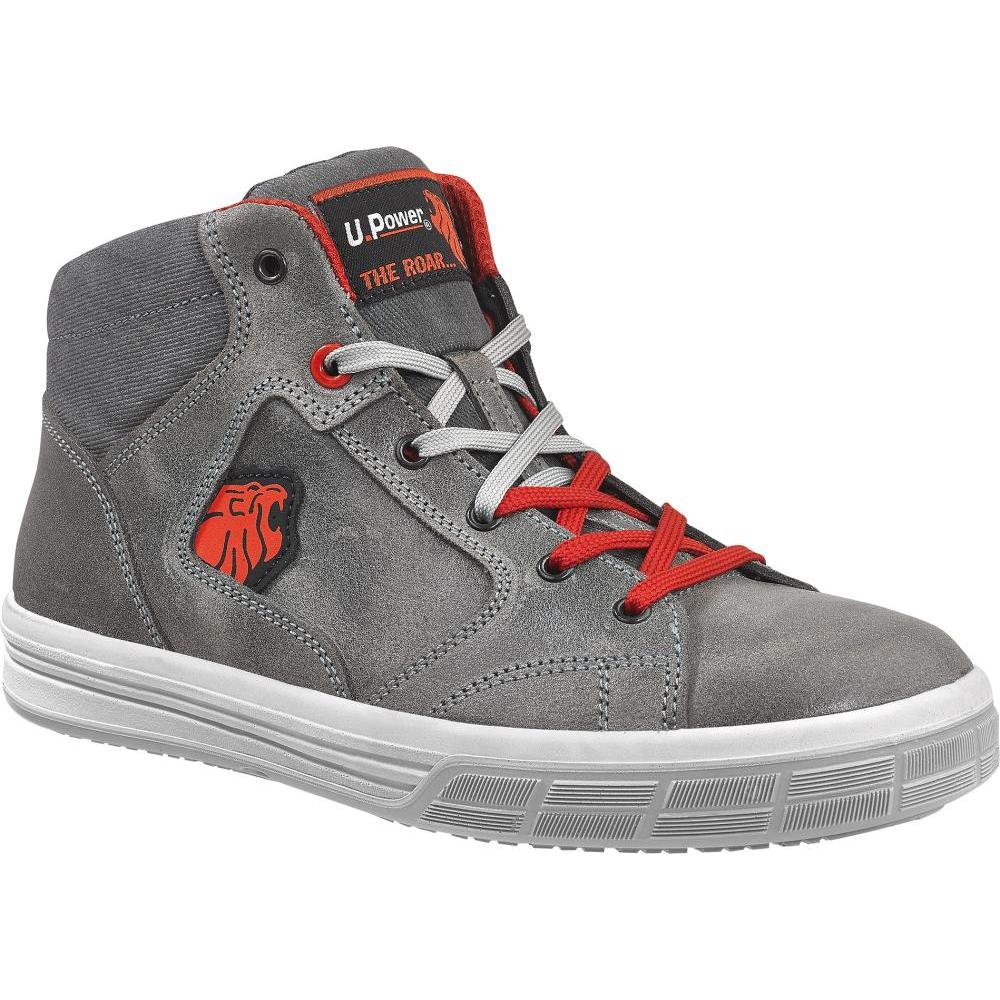U-Power, Sicherheitsschuhe, Sicherheitsstiefel Predator Grösse 42 grau S3 SRC EN ISO 20345 Leder (S3, 42)