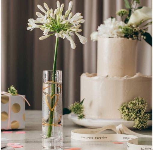 Image du produit Leonardo Vase Emozione coeur 17 cm, or/transparent (1 x, Ø 4,5 cm, 0.13 l)