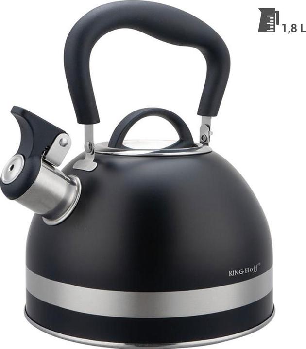 Produktbild Kinghoff Wasserkessel, matt-schwarz, 1,8 l (1.80 l)