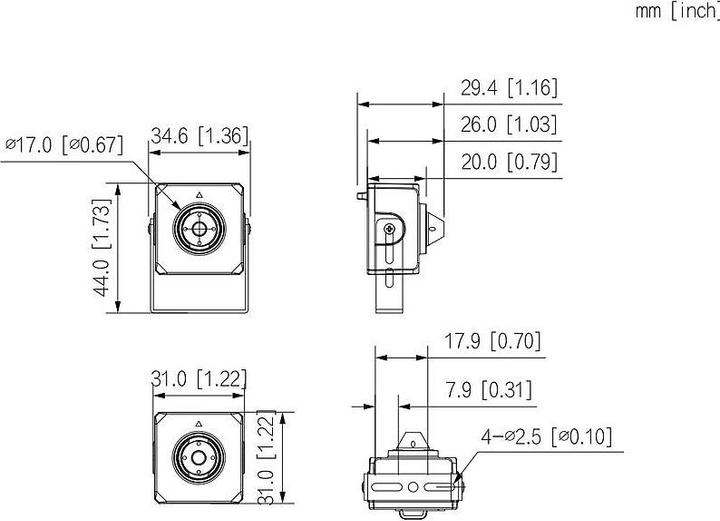 Produktbild Dahua CCTV 2MP Fixed-focal Pinhole Network Camera, DH-IPC-HUM4231SP-L4-0280B-S3 (1920 x 1080 Pixels)