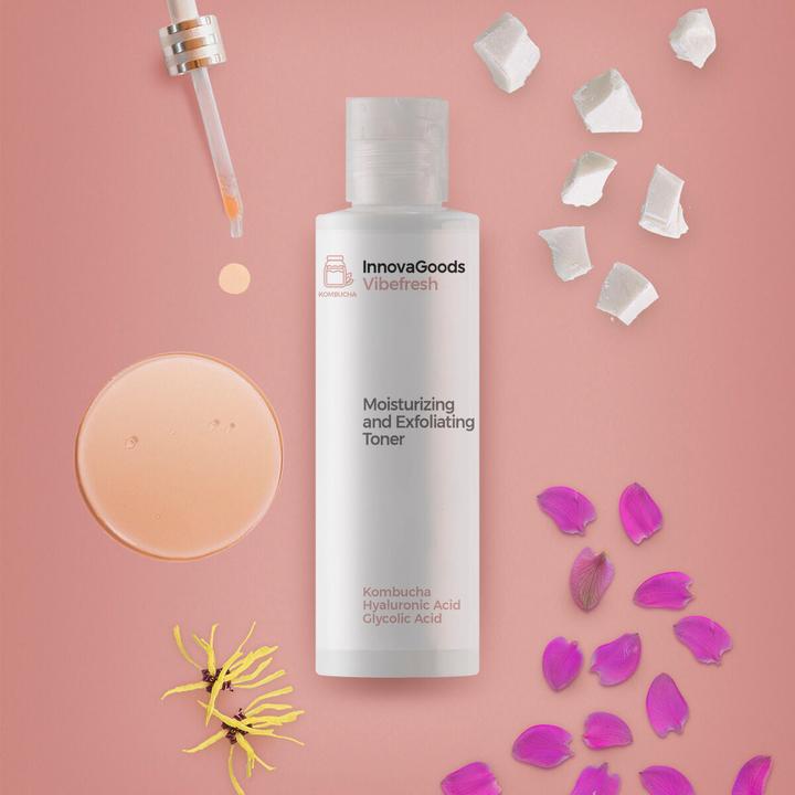 Produktbild InnovaGoods Feuchtigkeitsspendendes Gesichtswasser mit Peeling-Effekt Kombucha Vibefresh 150 ml (Gesichtswasser, 150 ml)