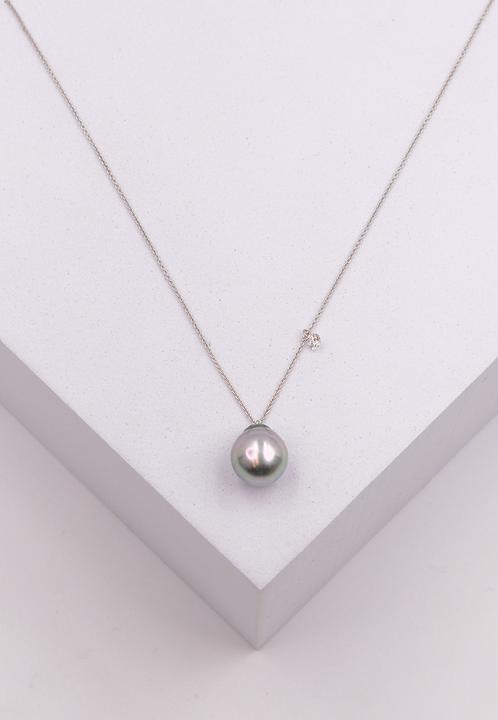 Immagine prodotto Muau Collana (Oro bianco 750/18 carati, 45 cm)
