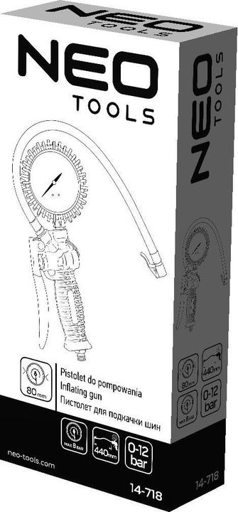 Productafbeelding Neo Opblaaspistool met manometer van 80 mm