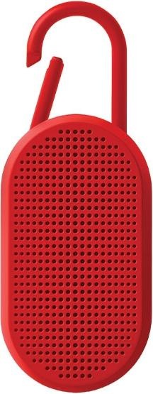 Actual product image Lexon Mino T Wodoodporny głośnik z podstawką i karabińczykiem czerwony/red LA124R9
