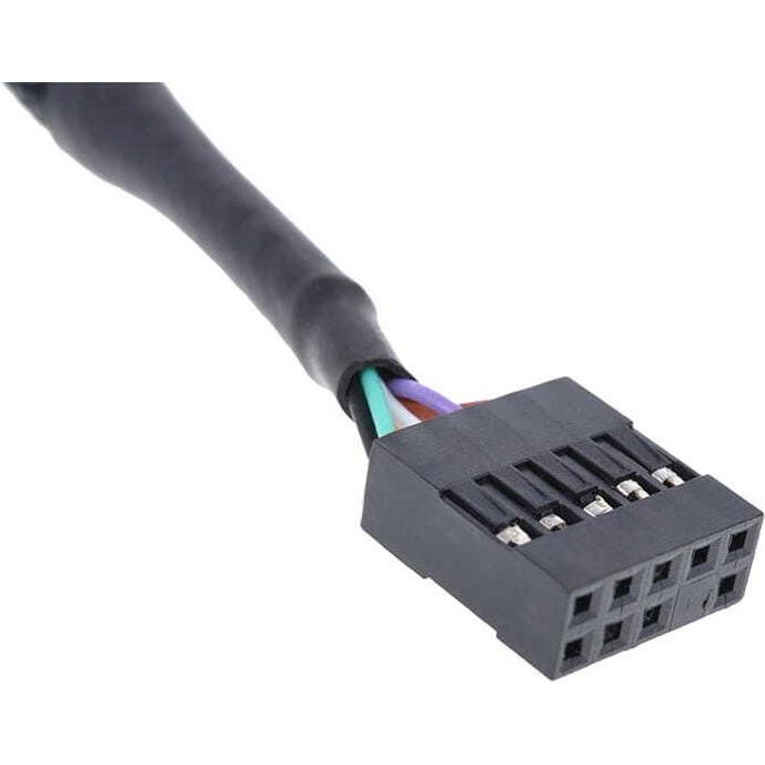 Thumbnail - Phobya HD Audio Verl??ngerung Buchse/Stecker 30cm - Schwarz, Mainboard Zubehör