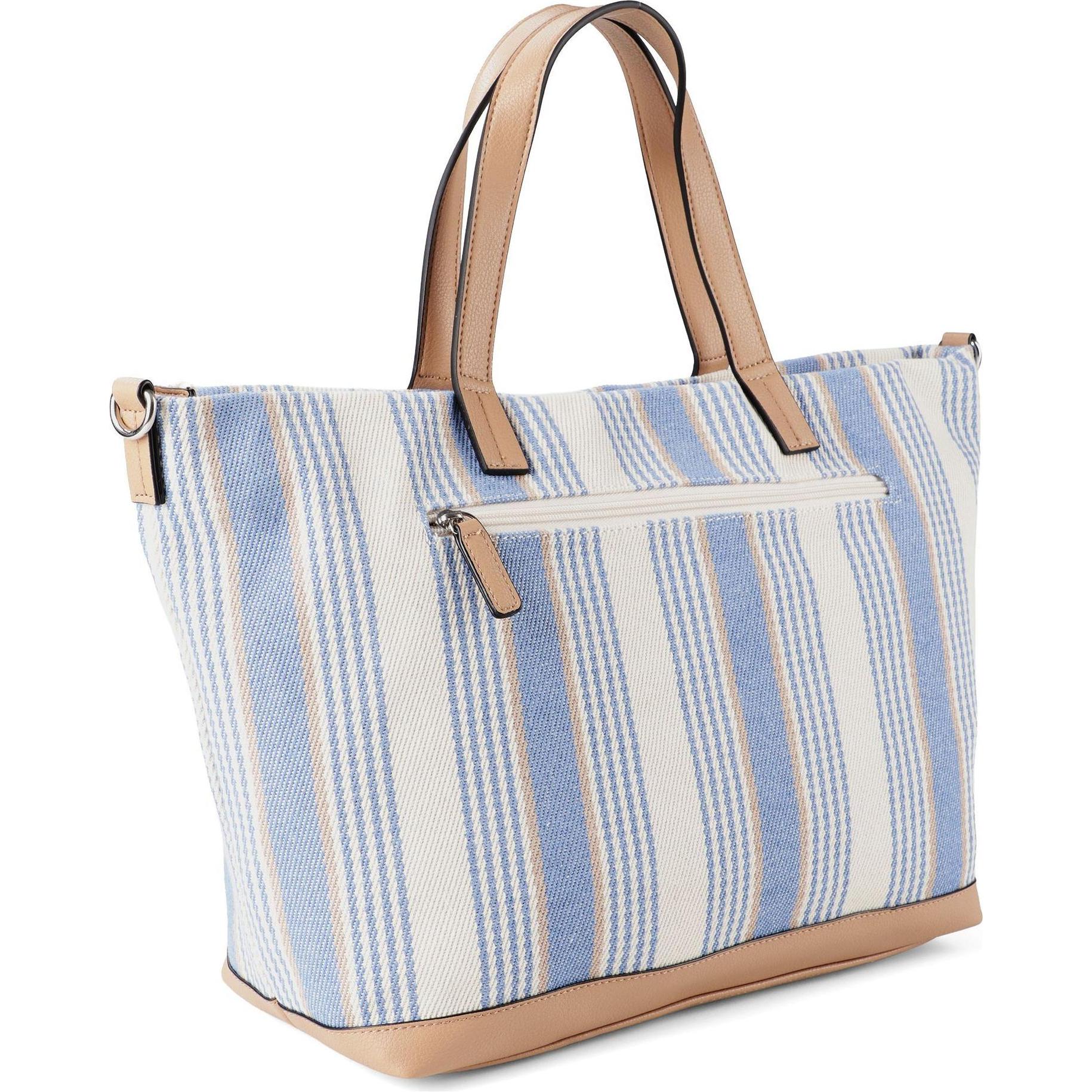 Tom Tailor, Borsa + Trolley da spesa, Gilda Shopper Tasche L 46 cm, Blu, Multicolore