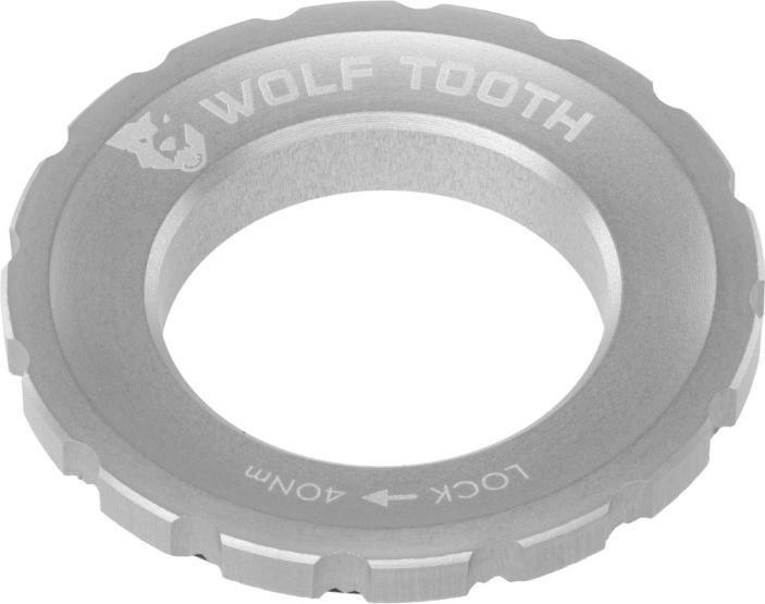 Productafbeelding Wolf Tooth Centerlock Borgring, externe spline, onbewerkt zilver