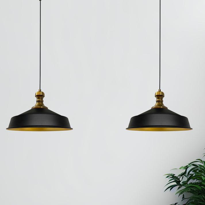 Productafbeelding Bamyum Asletl-Knob 2 Lampes à Suspension Noir (E27)