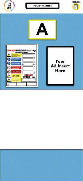 Actual product image kaiserkraft Shelf info board Individual labelling (90 x 200 cm)