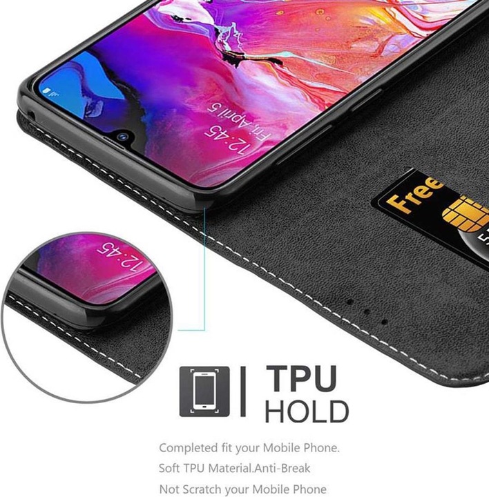 Actual product image Cadorabo Book X Wallet Cover (Samsung Galaxy A70)