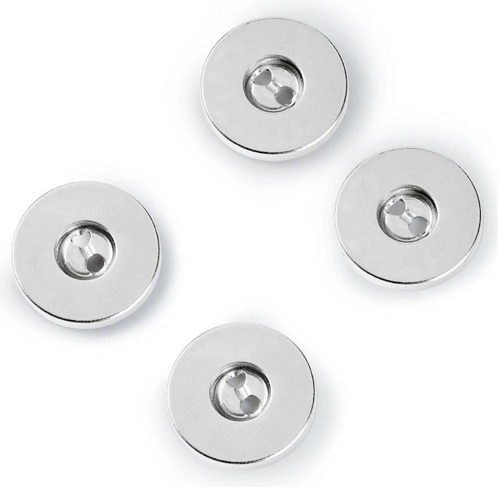 Immagine prodotto Prym Bottone da cucito a calamita, argento 19 mm, scheda 3 pezzi.