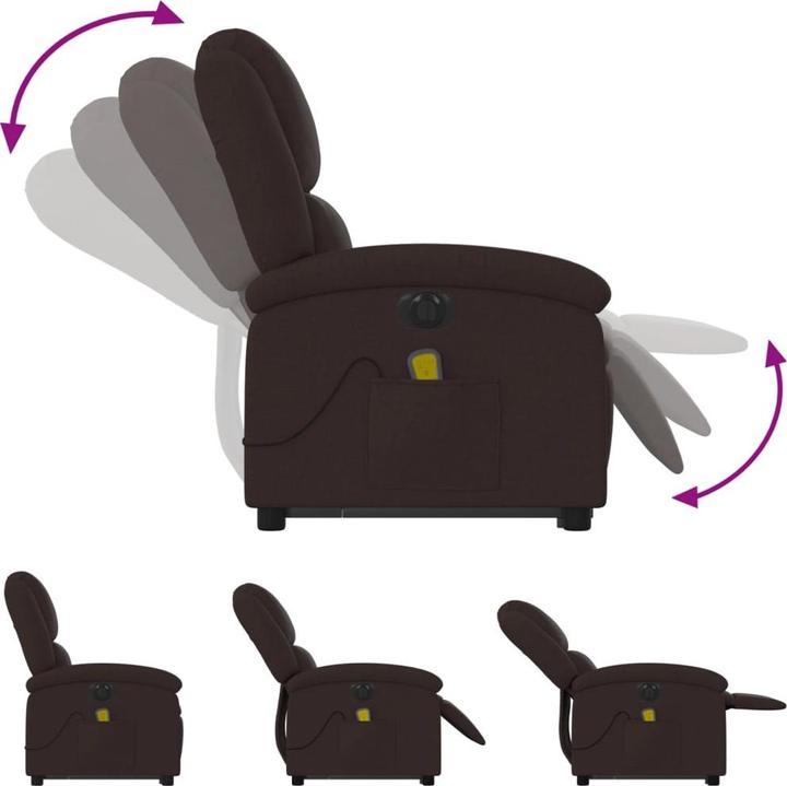 Actual product image VidaXL Electric massage chair with stand-up aid fabric