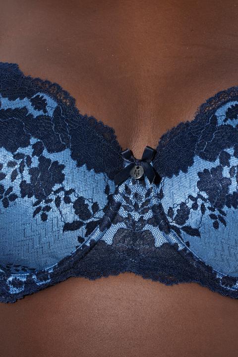 Actual product image Ulla Popken Shimmering Lace Underwire Bra (105 E)