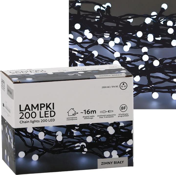 Produktbild Extralink LED-LAMPEN KUGELN 200L KALTWEISS, LÄNGE 3 + 16 M *0153 (200 lm)