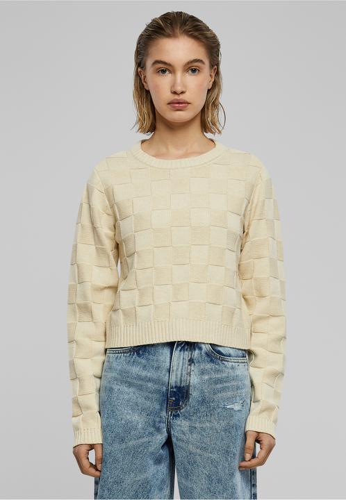 Actual product image Urban Classics Ladies Check Knit Sweater - 126785 (XS)