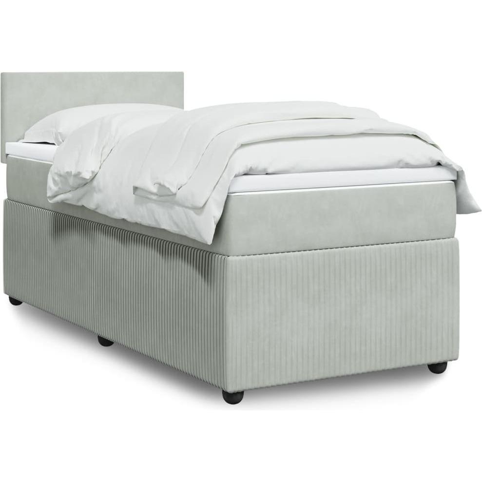 VidaXL, Bett, Bo x springbett mit Matratze 100 x 200 cm Samt (100 x 200 cm)