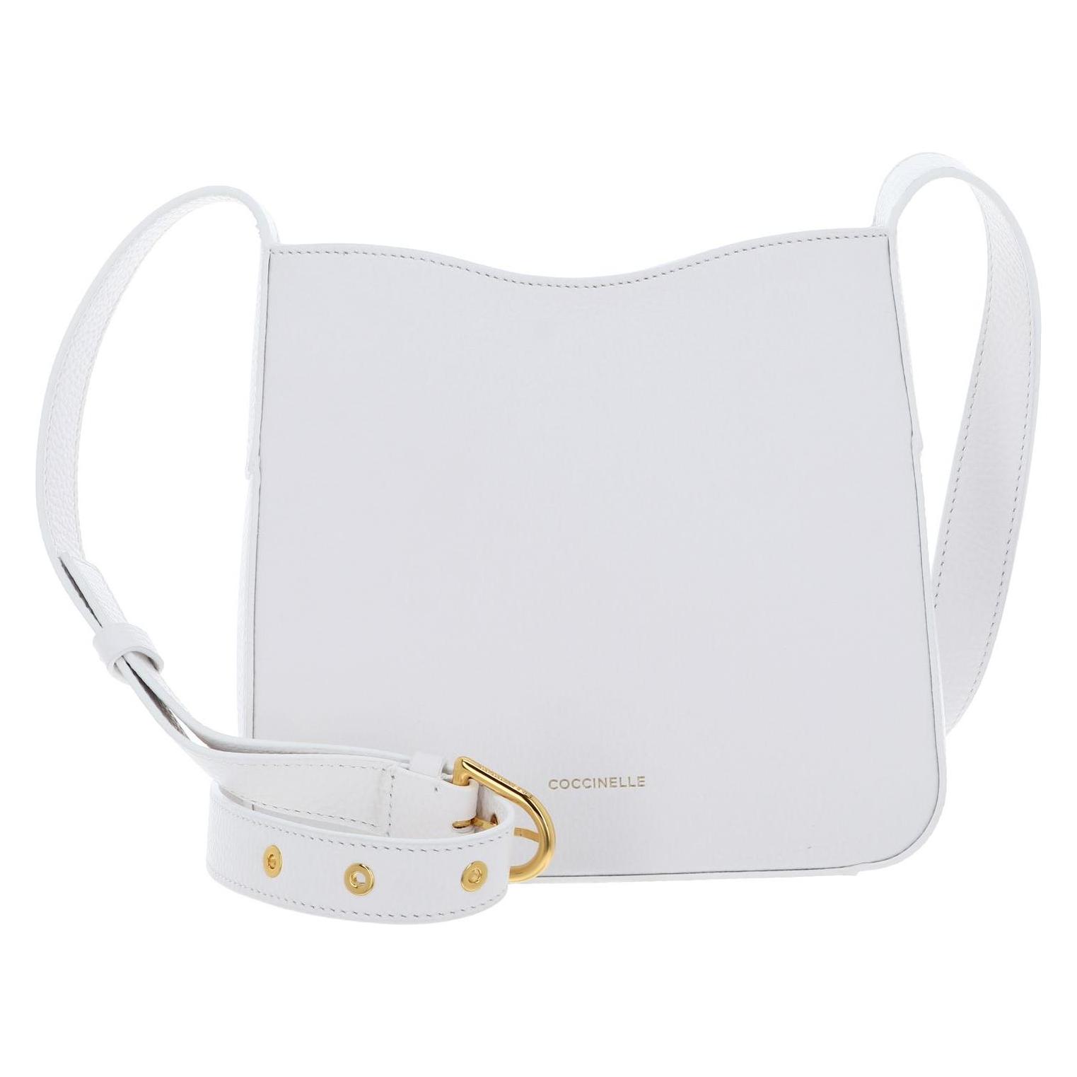 Coccinelle, Damen, Handtasche, Dazz Mini Bag Grained Leather, Weiss