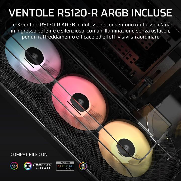 Actual product image Corsair AIR 5400 RS-R ARGB (ATX, Micro ATX (mATX), Mini-ITX)