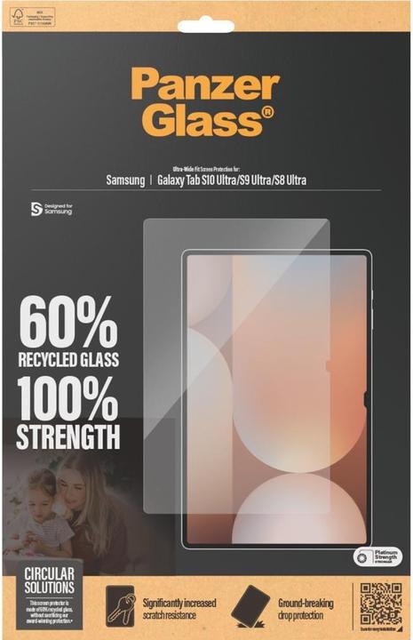 Produktbild PanzerGlass Ultra-Wide Fit (1 Stück, Galaxy Tab S10 Ultra, Galaxy Tab S8 Ultra, Galaxy Tab S9 Ultra)