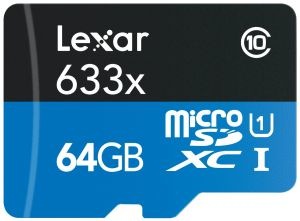 Produktbild Lexar High Performance microSDXC UHS-I, inkl. Kartenlesegerät (64 GB, microSDXC, U1, UHS-I)