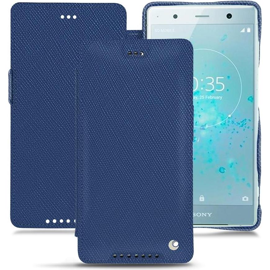 Thumbnail - Noreve Lederschutzhülle horizontal (Sony Xperia XZ2 Premium), Smartphone Hülle, Blau