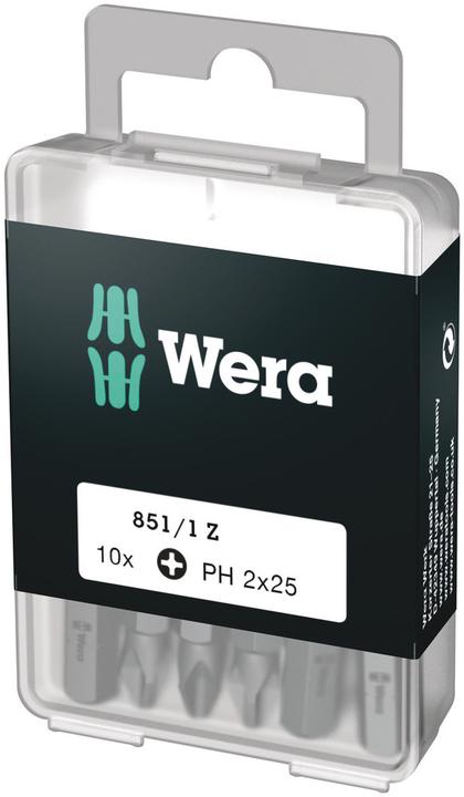 Produktbild Wera 851/1 Z PH 3 x 25 mm DIY-Box (1=10) (Kreuz Phillips PH)