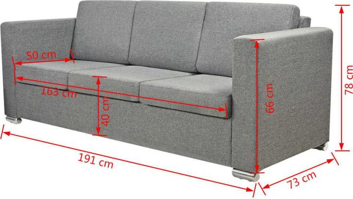 Actual product image vidaXL Sofa (3-seater)