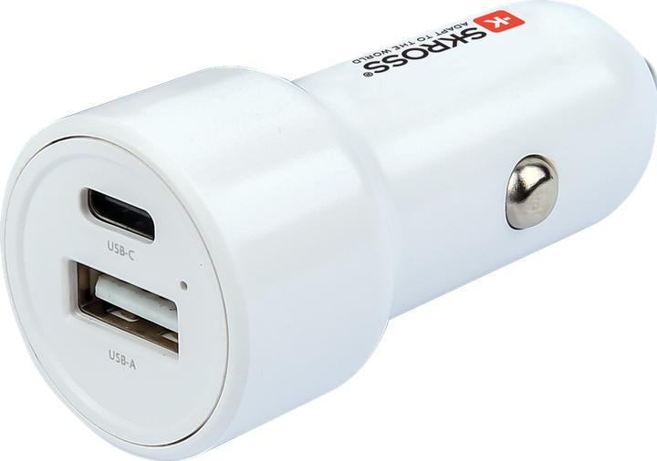 Image du produit Peter Jäckel SKROSS Chargeur de voiture double USB PD 65W blanc