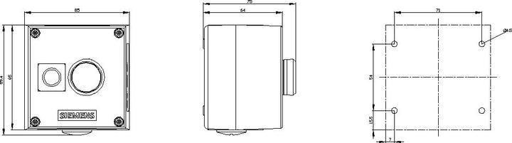 Produktbild Siemens Enclosure for command devices metal
