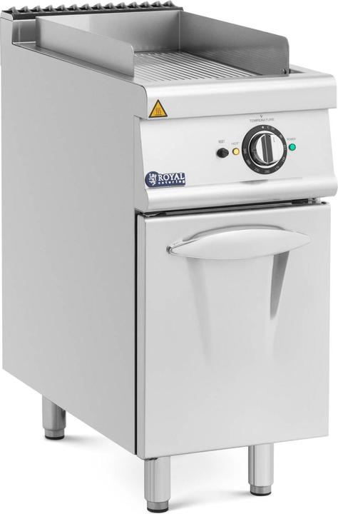 Actual product image Royal Catering Electric Grill Plate - 5.4 kW - ribbed - base cabinet - 40 x 70 cm - Pro 730 Series - (5.40 kW)