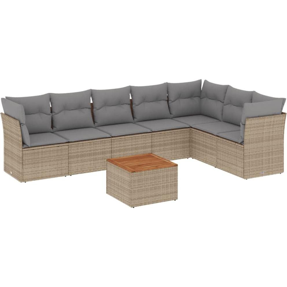 VidaXL, Gartenlounge, 10-tlg. Garten-Lounge-Set mit Kissen