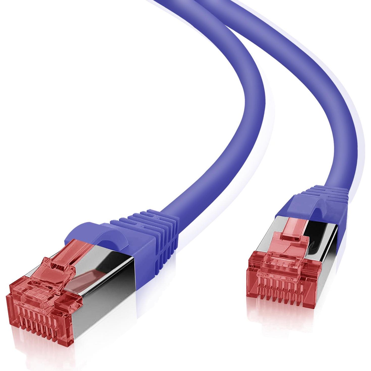 Thumbnail - Helos Patchkabel S/FTP (PIMF) CAT 6 lila 20m (S/FTP, CAT6, 20 m), Netzwerkkabel