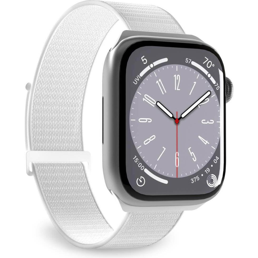 Puro Nylon Sport - Pasek do Apple Watch 38/40/41 mm (Biały) (38 mm, 40 mm, 41 mm, Nylon, Apple Watch), Uhrenarmband, Wei...