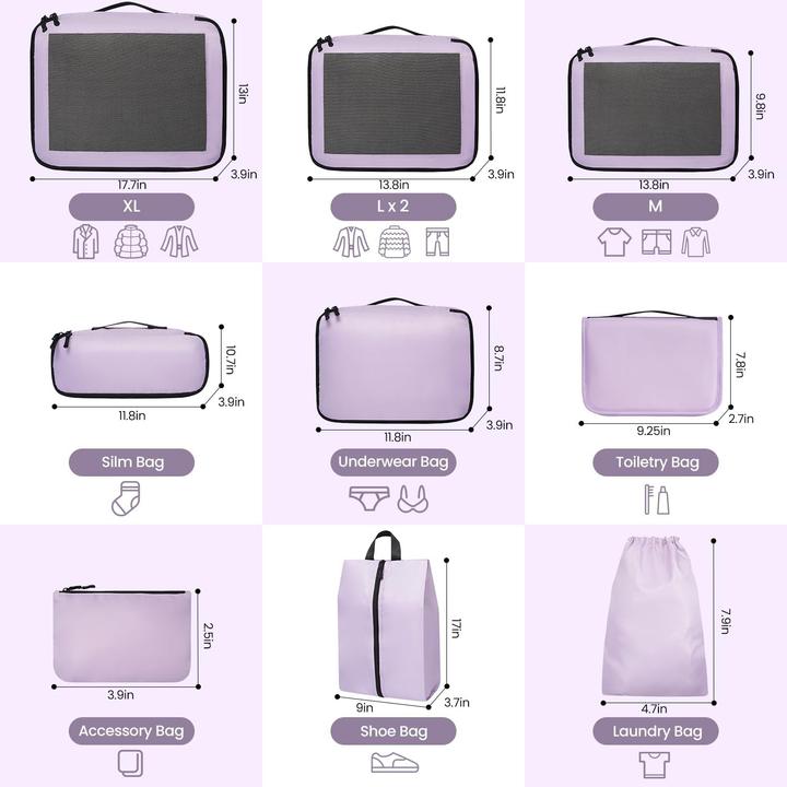 Produktbild Prezon 10-teiliges Kofferorganizer-Set
