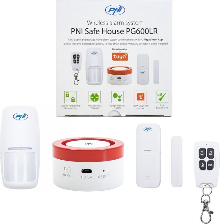 Productafbeelding PNI Safe House PG600LR draadloos alarmsysteem, slim huisbeveiligingssysteem, draadloze verbinding