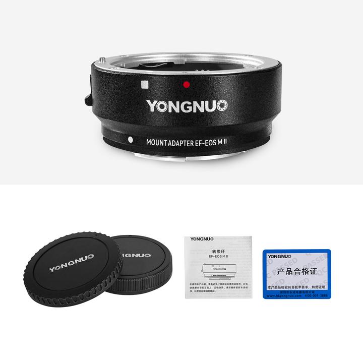 Immagine prodotto Yongnuo Kit adattatore EF-EOSM II KIT per obiettivi Canon EF e fotocamere M-Mount