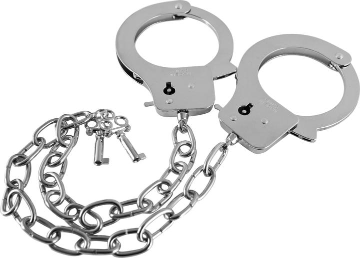 Actual product image Guilty Pleasure GP Metal Handcuffs Long Chain