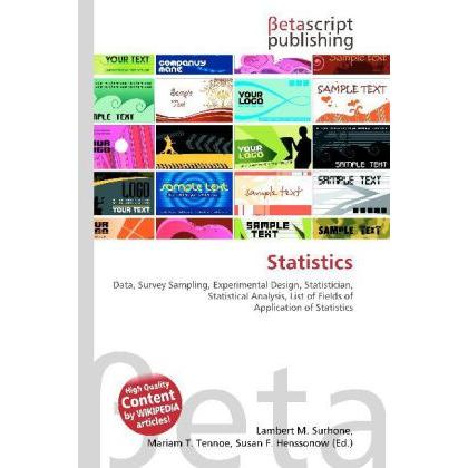 Statistics, Fachbücher von Lambert M. Surhone, Mariam T. Tennoe, Susan F. Henssonow