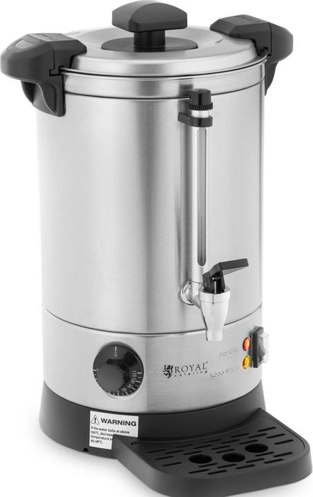 Actual product image Royal Catering Kettle - 6.1 L - 1500 W - drip tray - silver