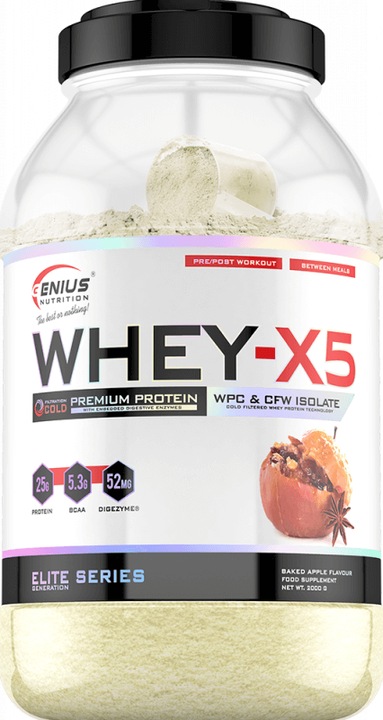 Actual product image Genius Nutrition Whey-X5 (Baked apple, 2000 g)