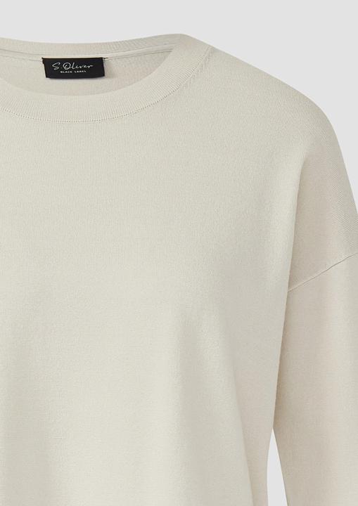 Produktbild s.Oliver Strickpullover Viskosemix-Strickpullover mit Rundhals und Tunnelzug (38)