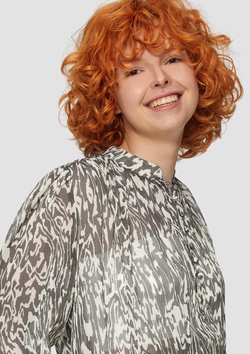 Produktbild S.Oliver Bluse Transparente Bluse mit All-over-Print (34)