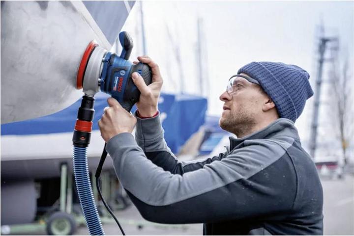 Produktbild Bosch Professional Exzenterschleifer GEX 40-150 mit 1 x Schleifblatt M480 und L-BOXX (Exzenterschleifer, 400 W)